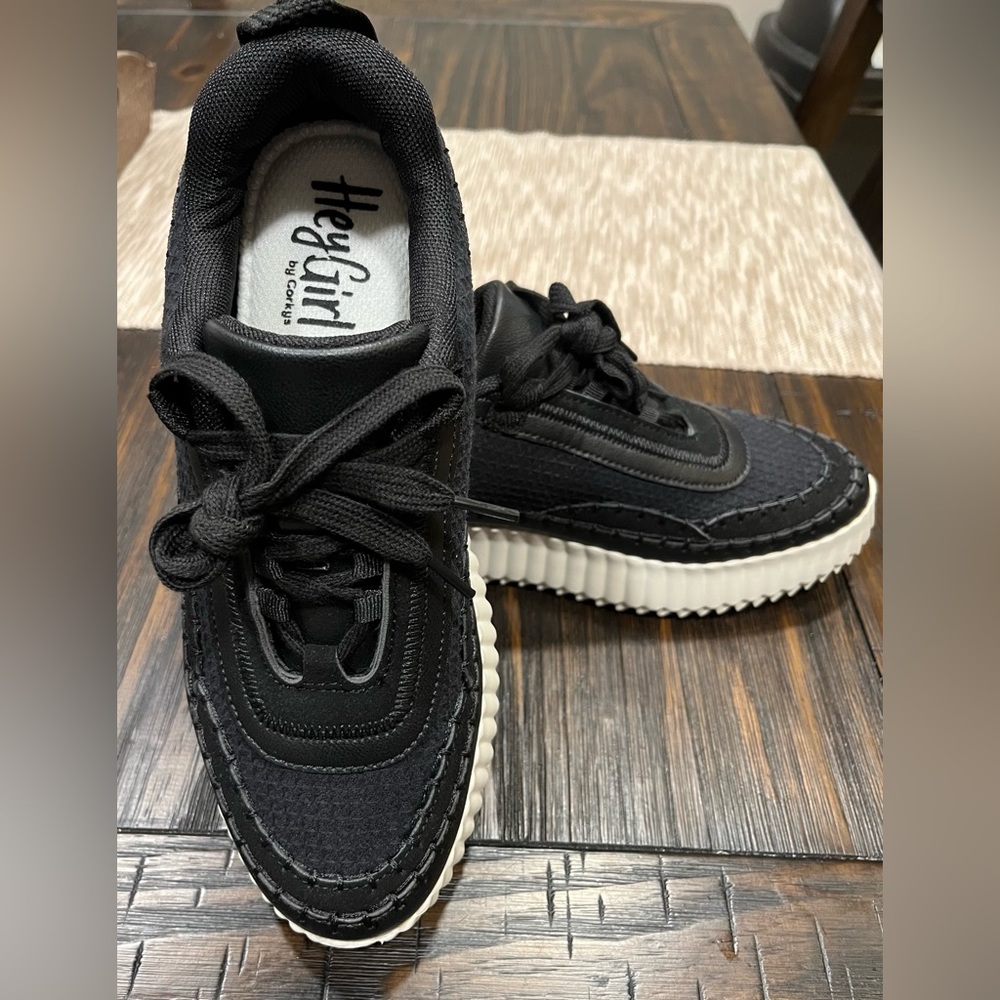Hey Girl by Corky’s Black Adventure Sneakers